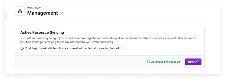 Active Resource Syncing in the Workspaces UI