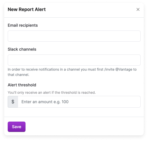 Alert Thresholds