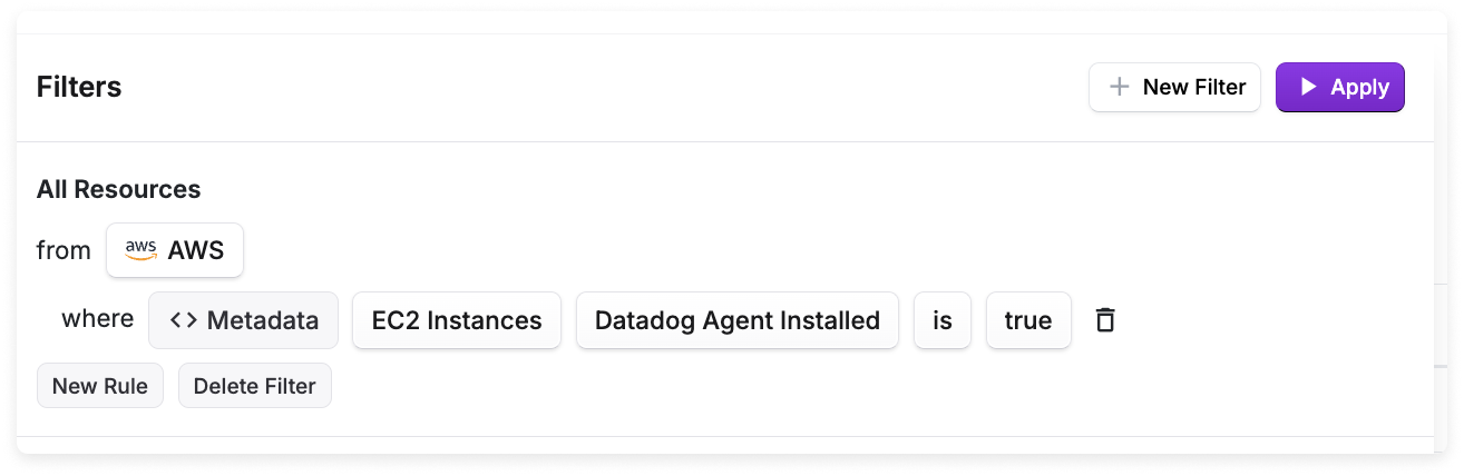 Metadata filter for Datadog Agent costs