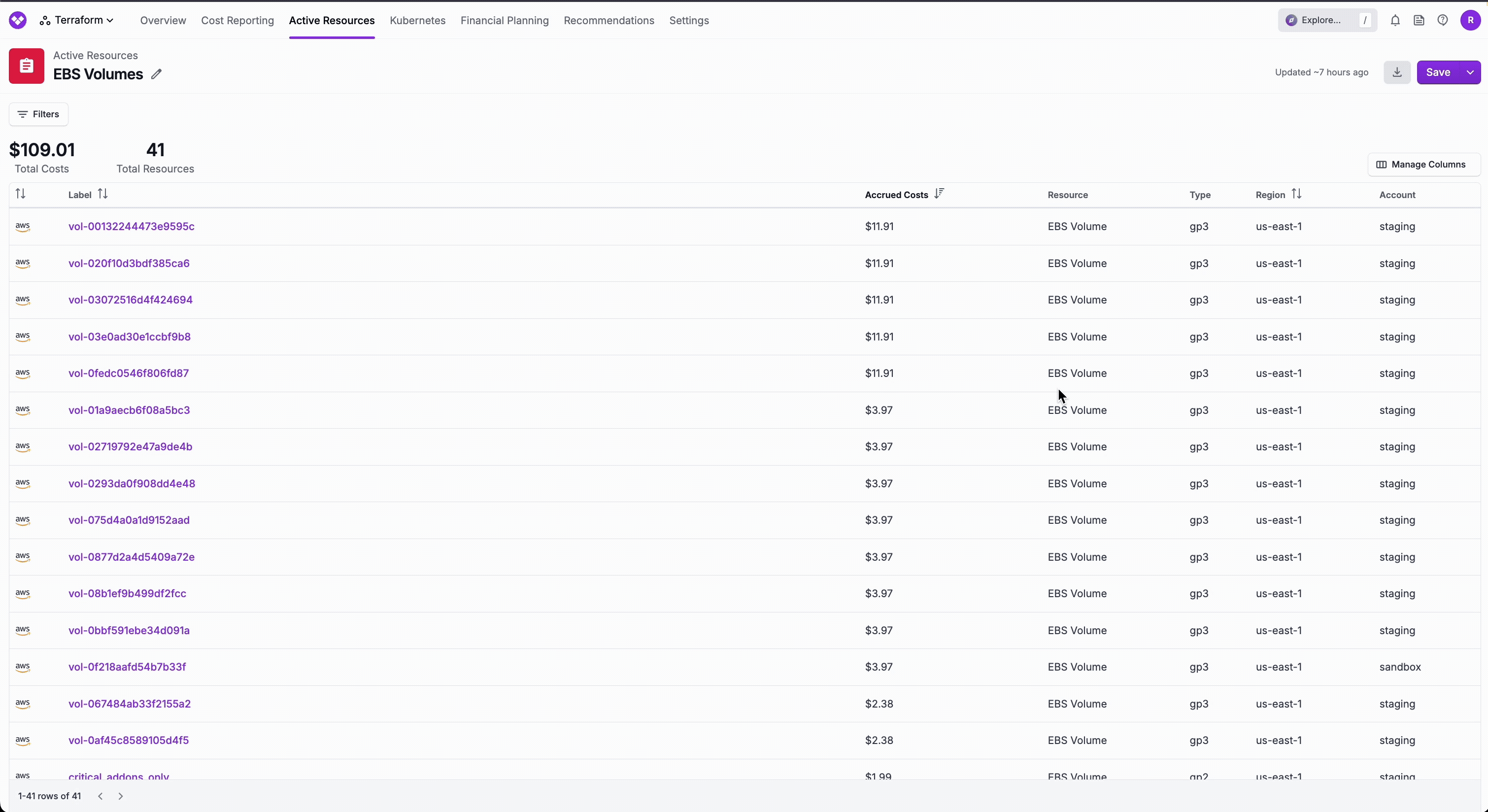 GIF of selecting custom columns