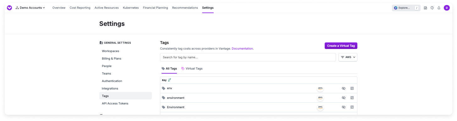 New virtual tag that shows all iterations of environment