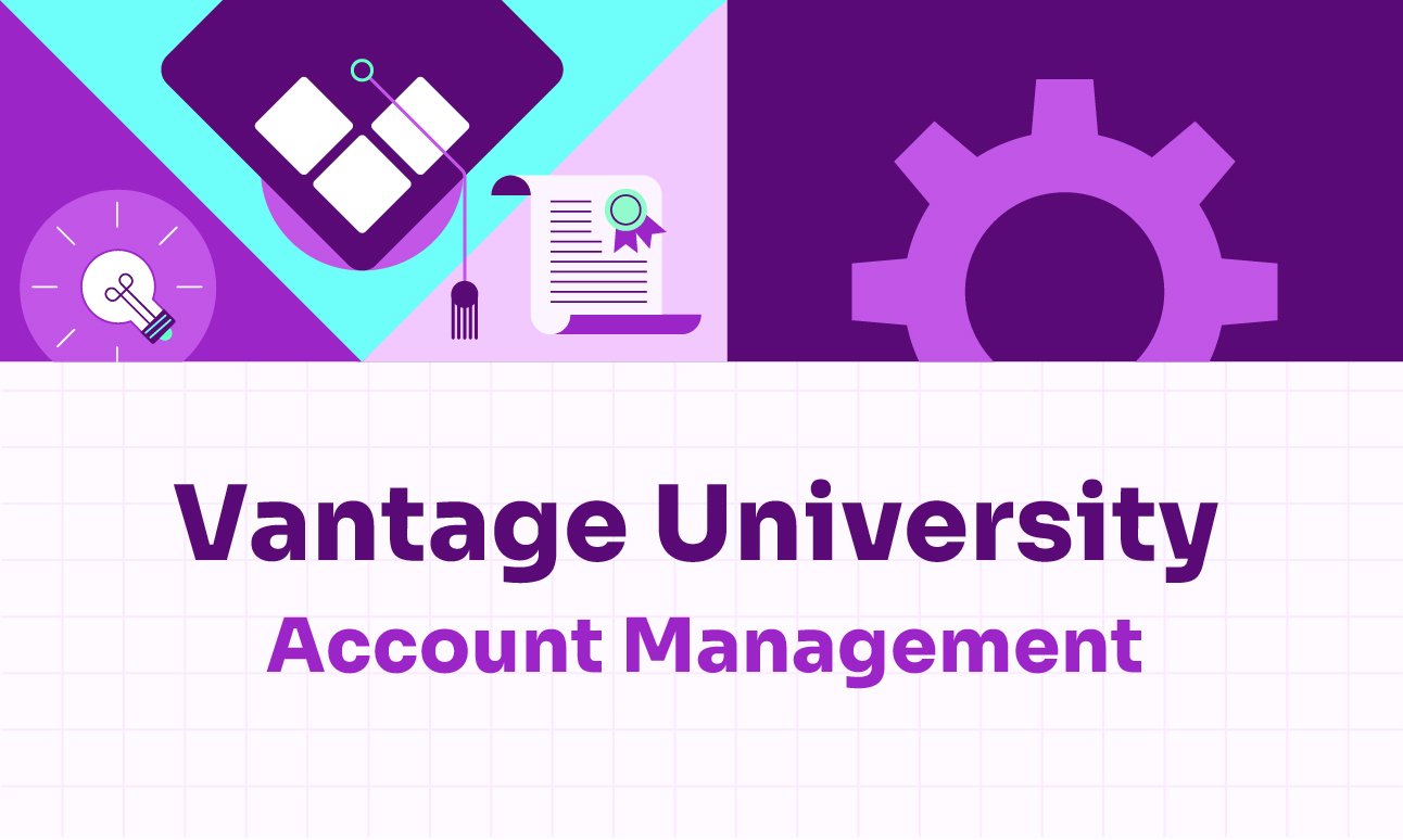 Vantage University logo with Account Management as a title