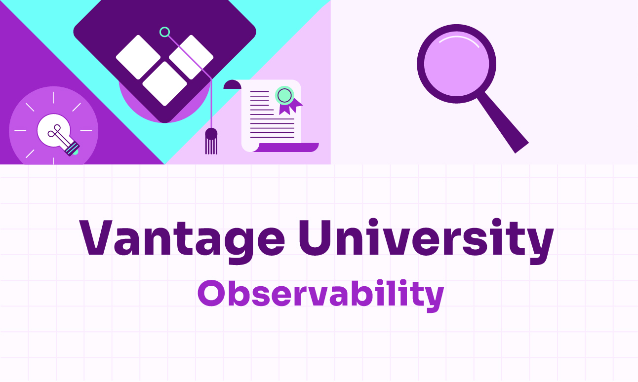 Vantage University logo with Observability as a title